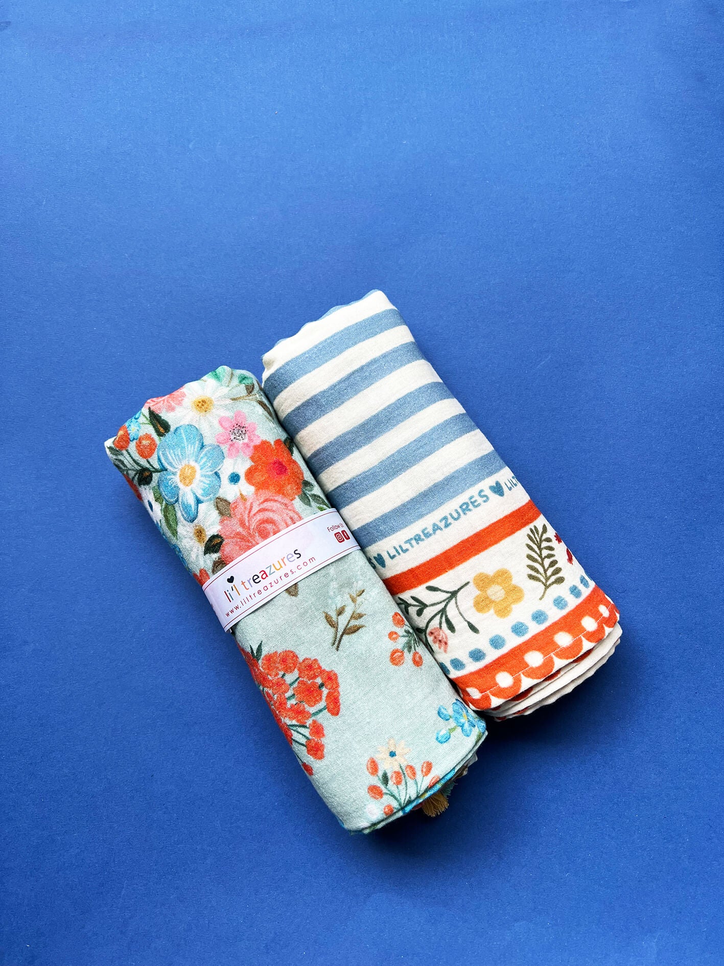Hiver cotton baby swaddle set | Set of 2