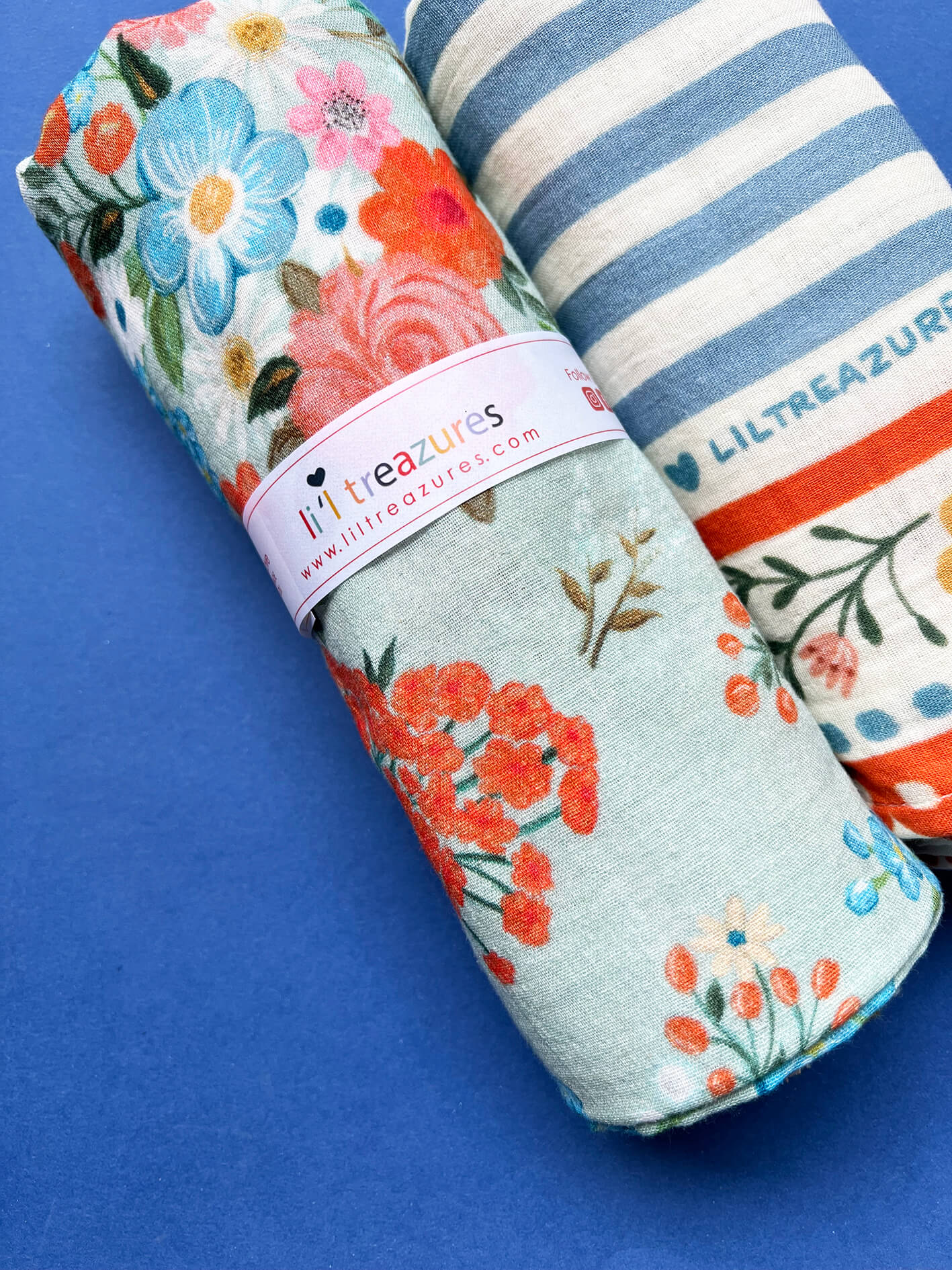 Hiver cotton baby swaddle set | Set of 2