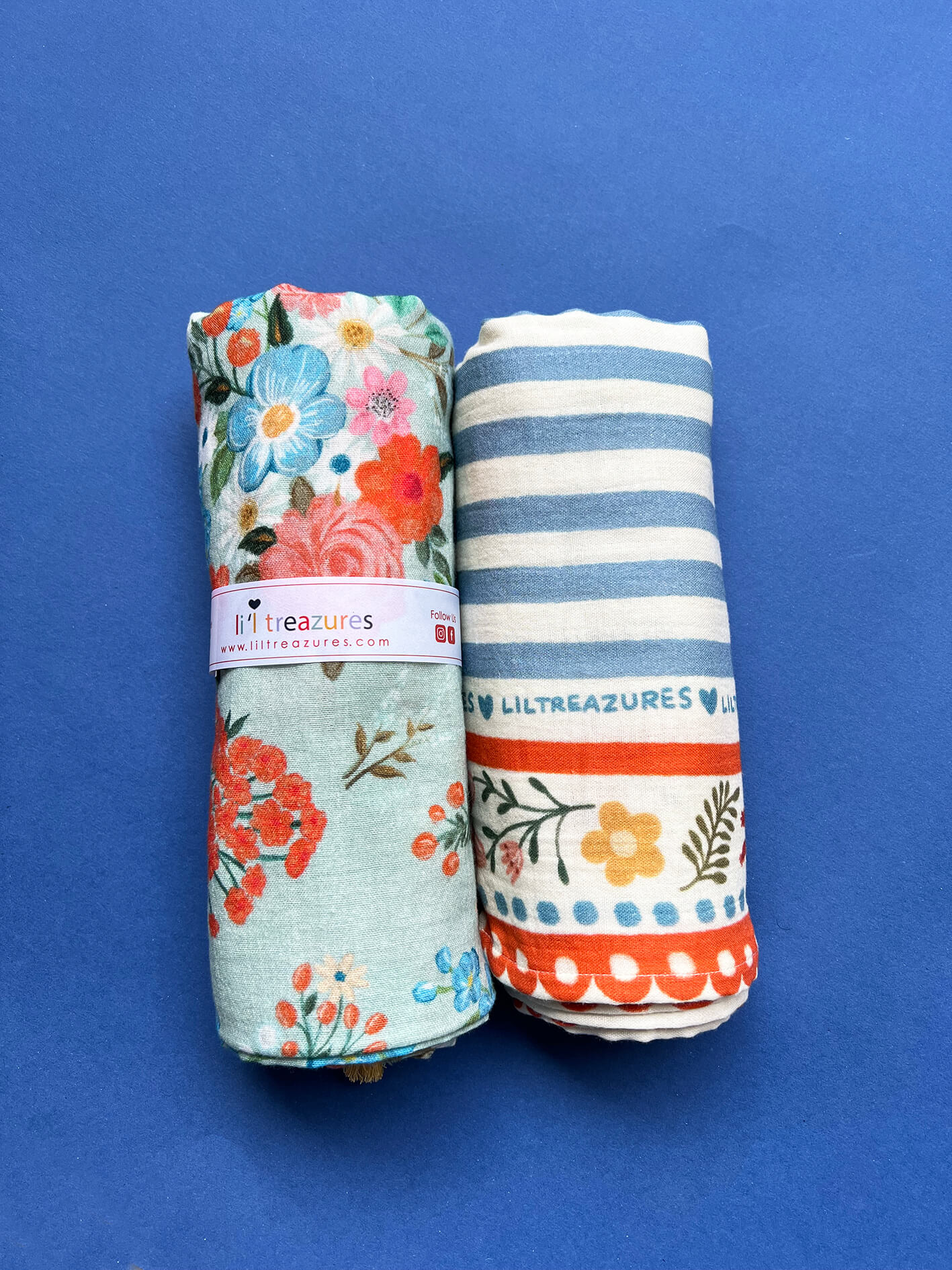 Hiver cotton baby swaddle set | Set of 2