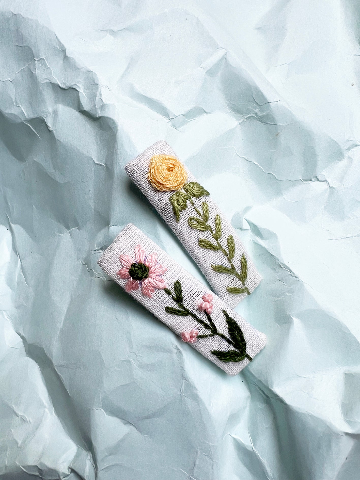 Dawn hand embroidered hair pins for Babies & kids | Set of 2