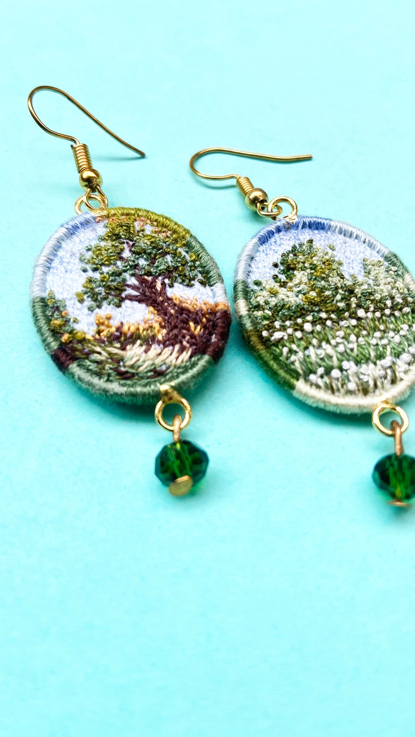 Vintage Scape art Earrings| Custom made