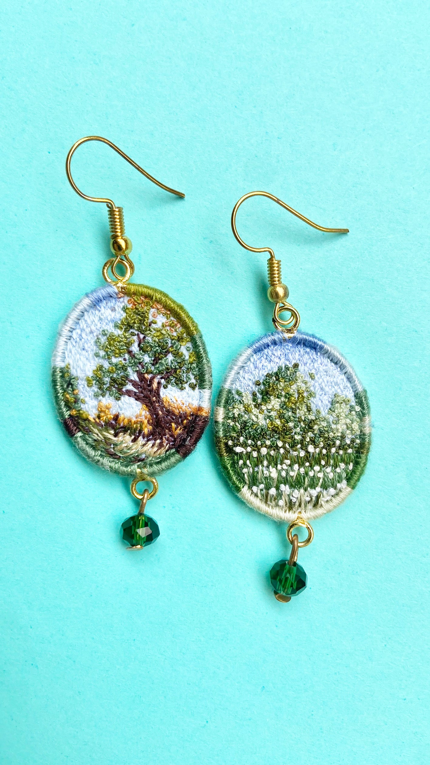Vintage Scape art Earrings| Custom made