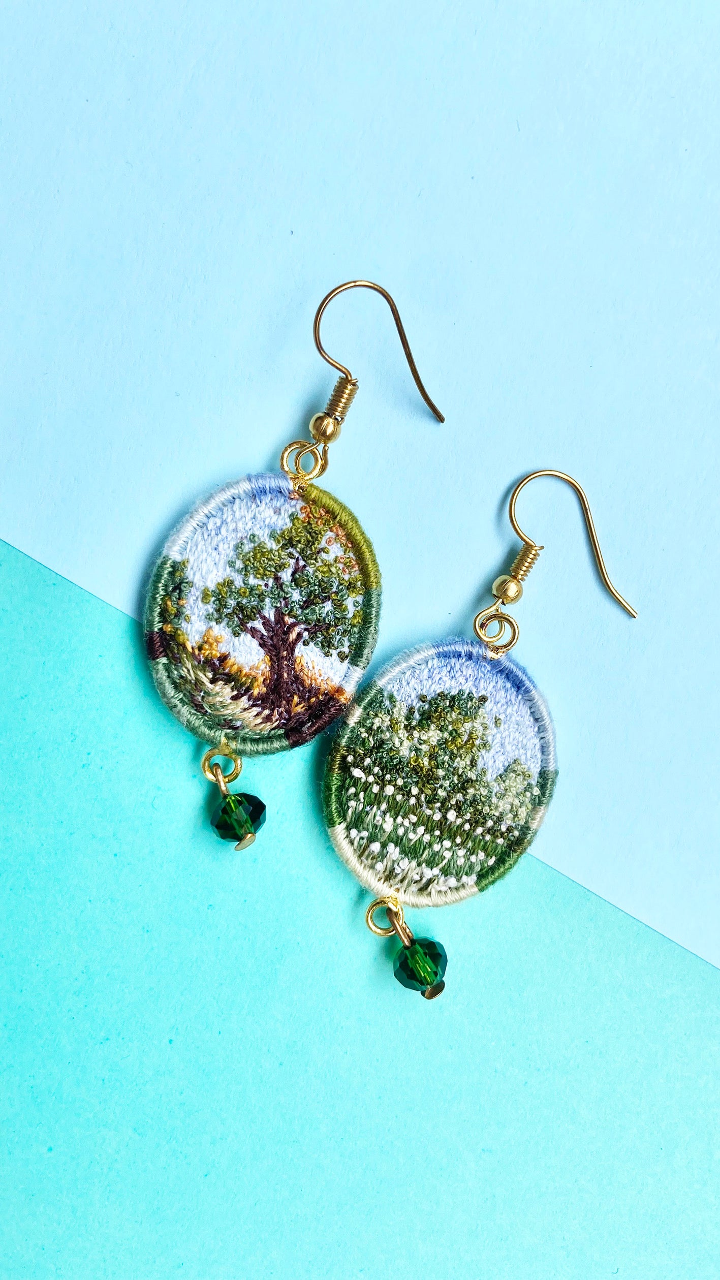 Vintage Scape art Earrings| Custom made