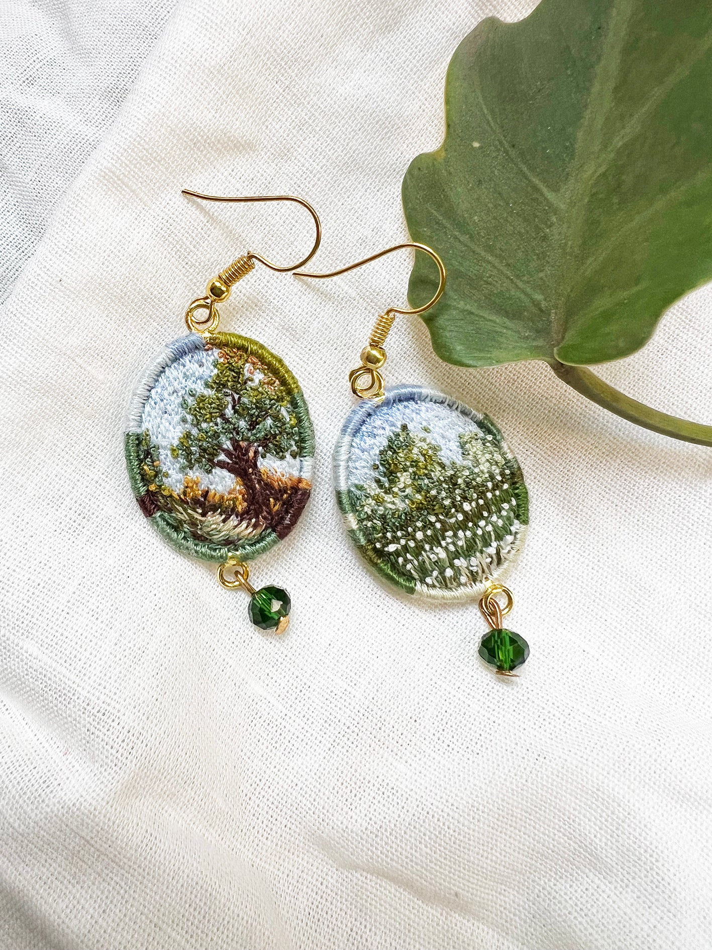 Vintage Scape art Earrings| Custom made