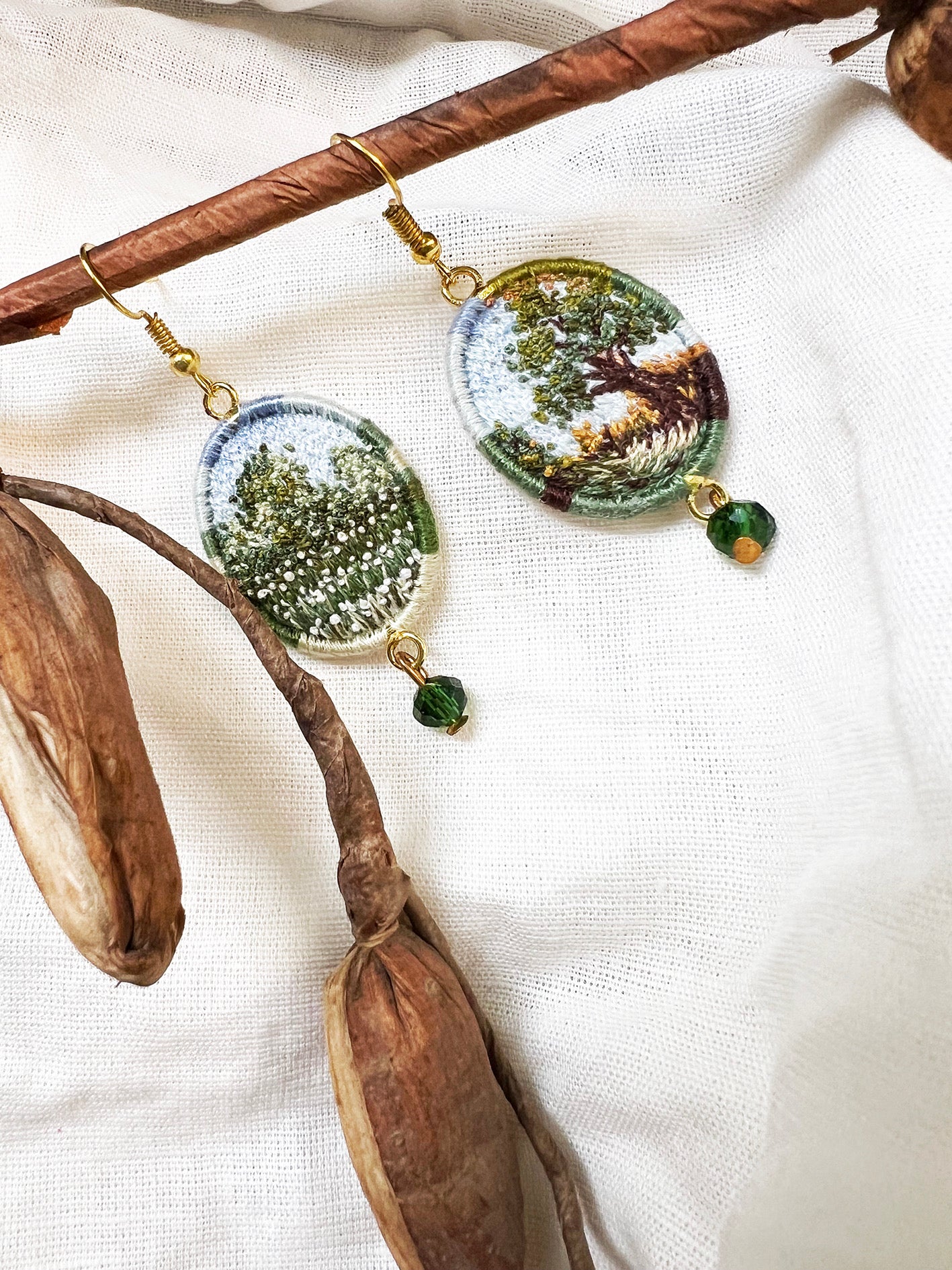Vintage Scape art Earrings| Custom made