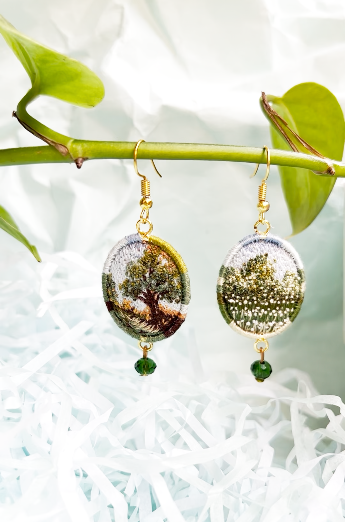 Vintage Scape art Earrings| Custom made
