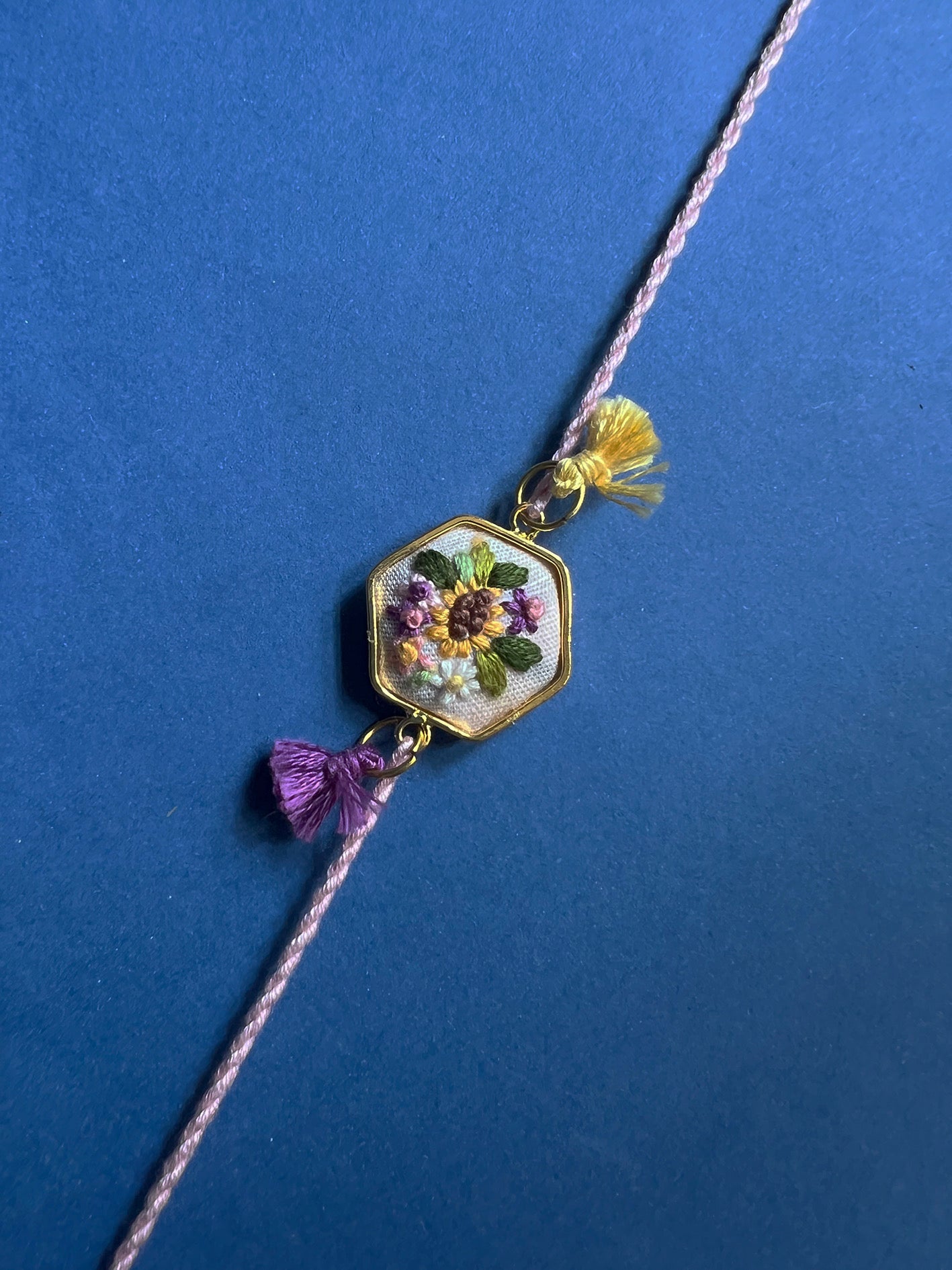 Yellow Sunflower Hexa Rakhi