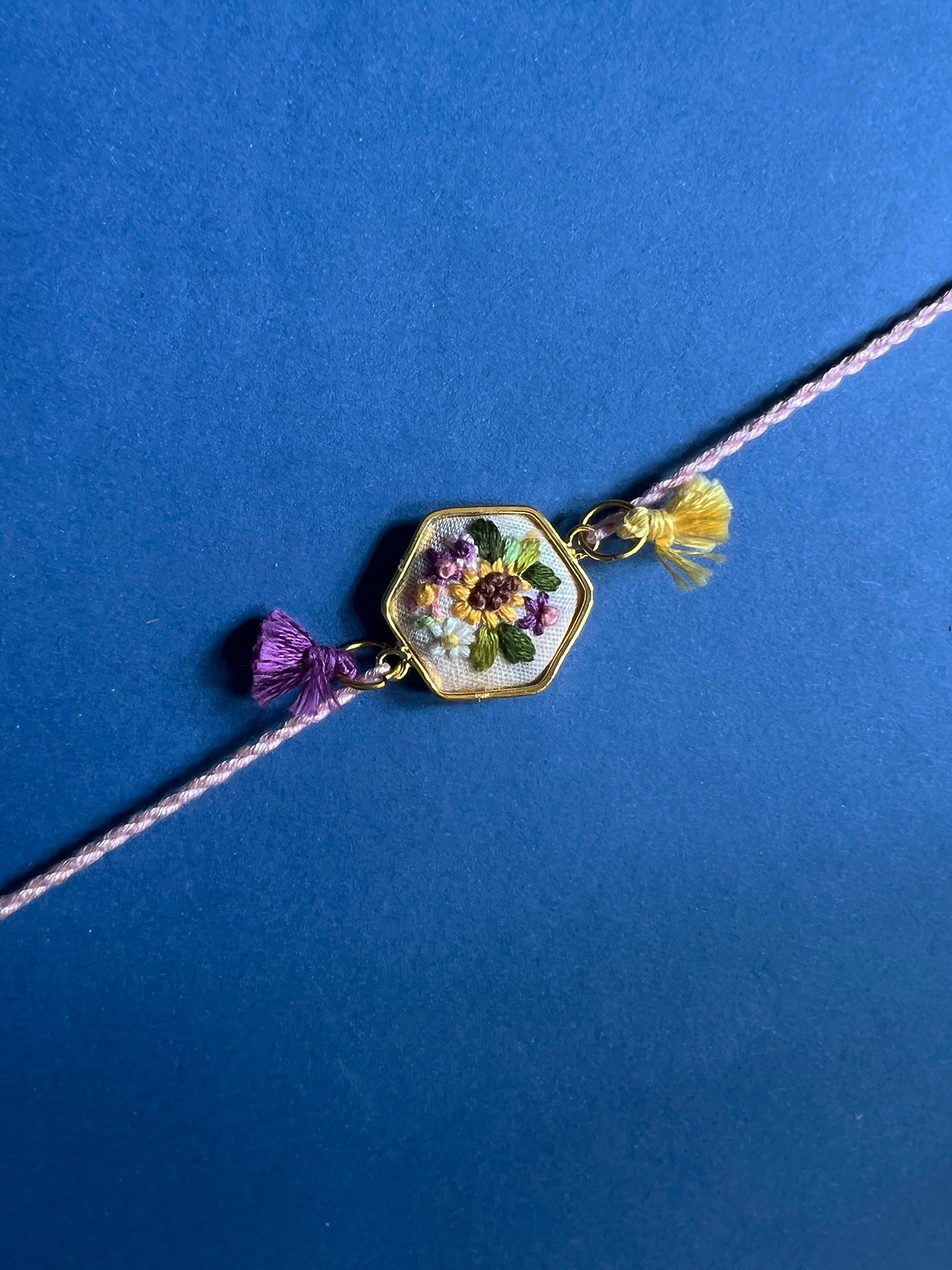 Yellow Sunflower Hexa Rakhi