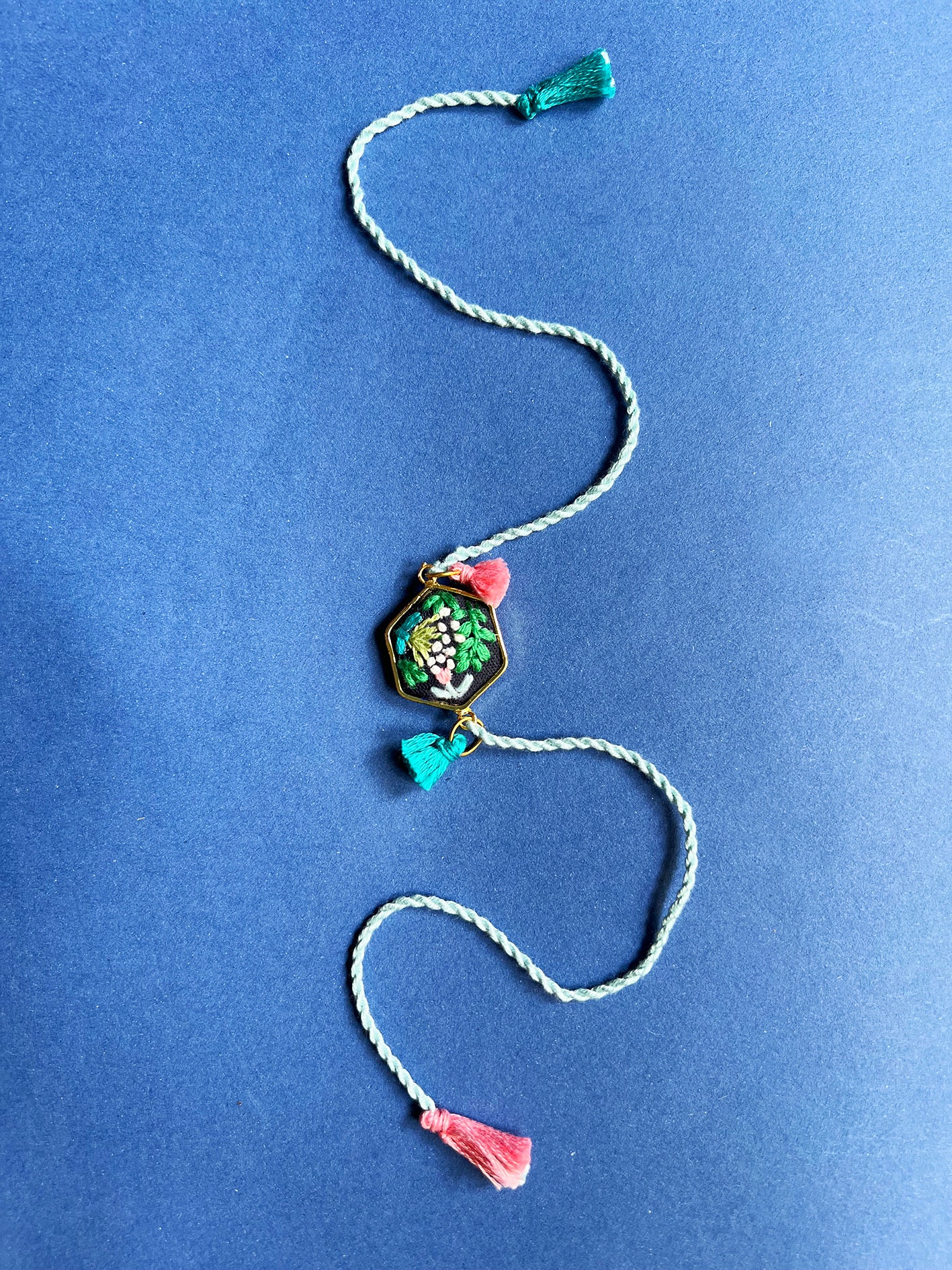 Navy Floral Hexa Rakhi