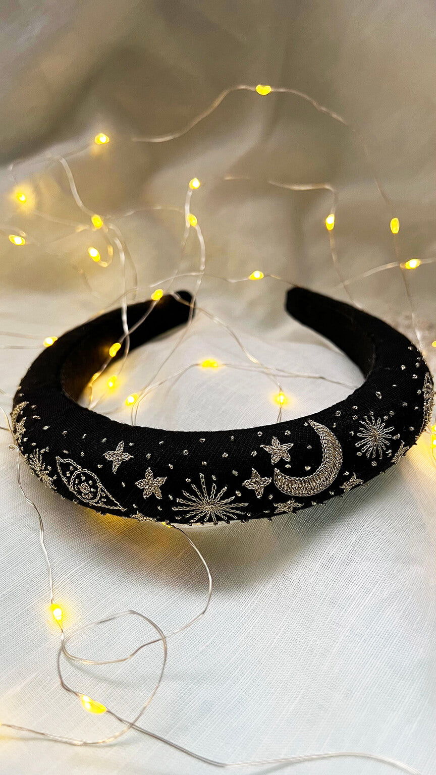 The Cosmos Star - Hand embroidered hair band for women & kids