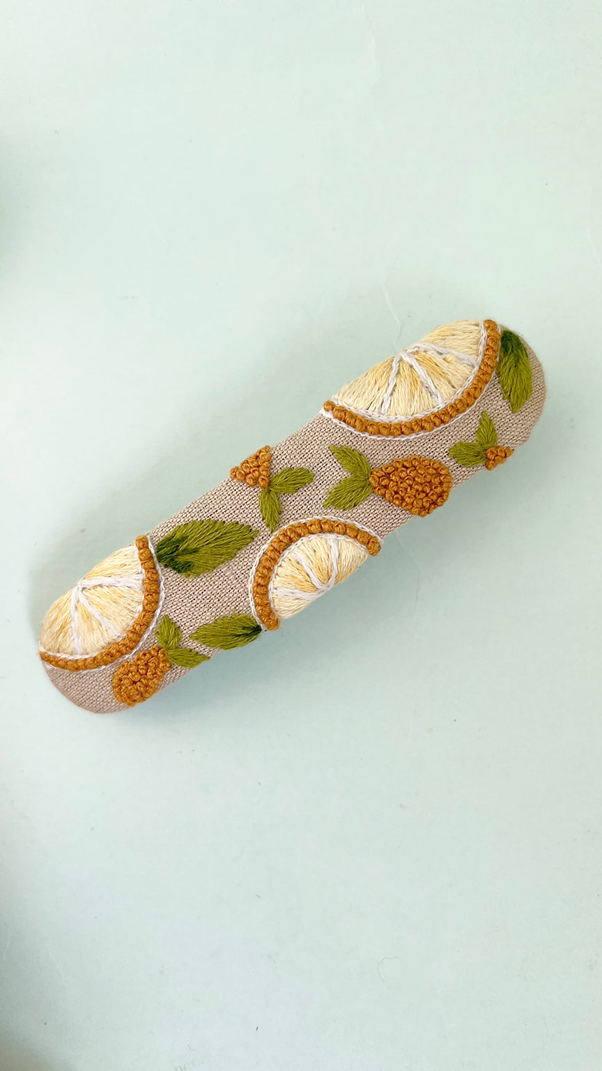 Lime Olive French barrette hair clip for women