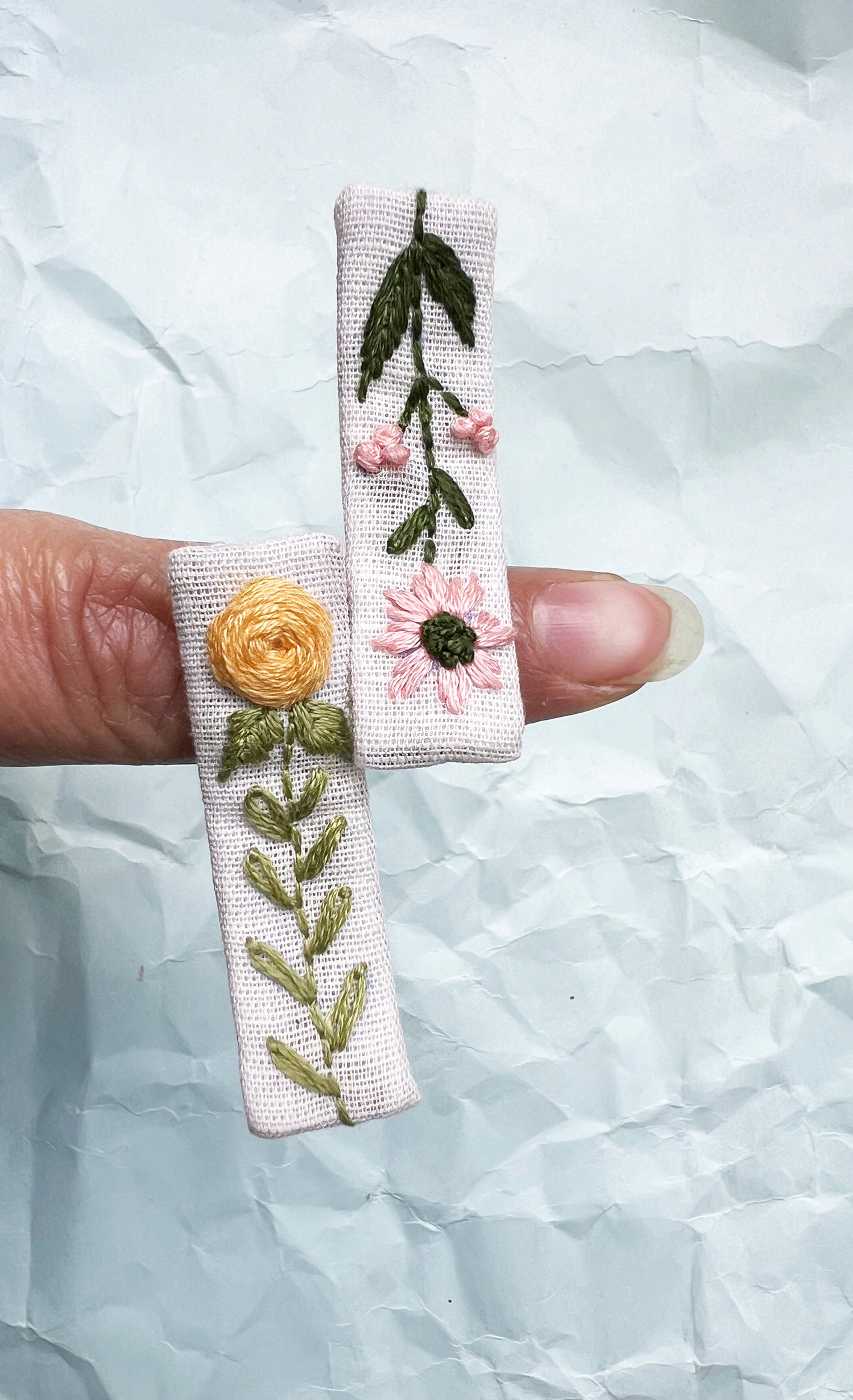Dawn hand embroidered hair pins for Babies & kids | Set of 2