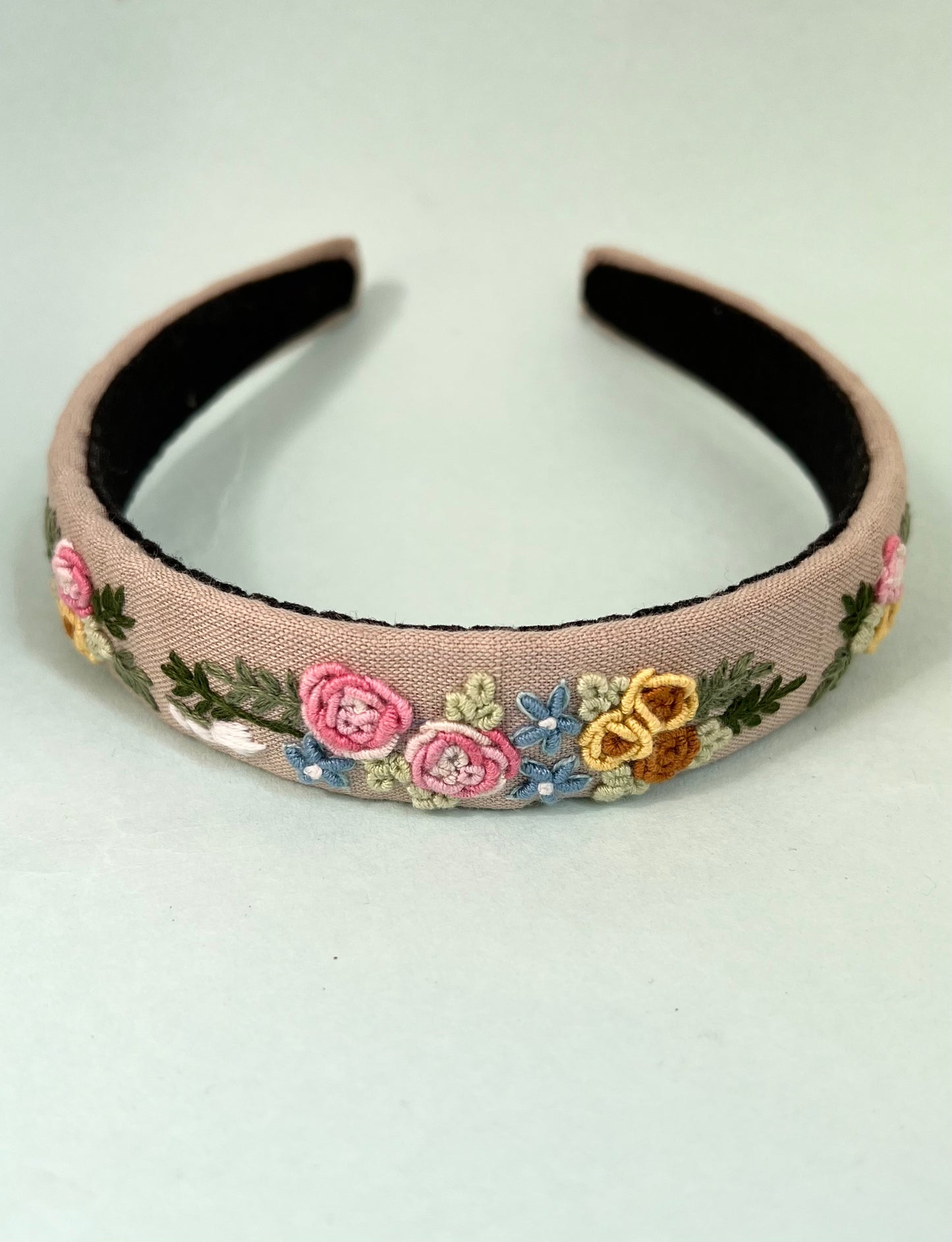 Charming Beige Hand embroidered hair band for girls/ Women