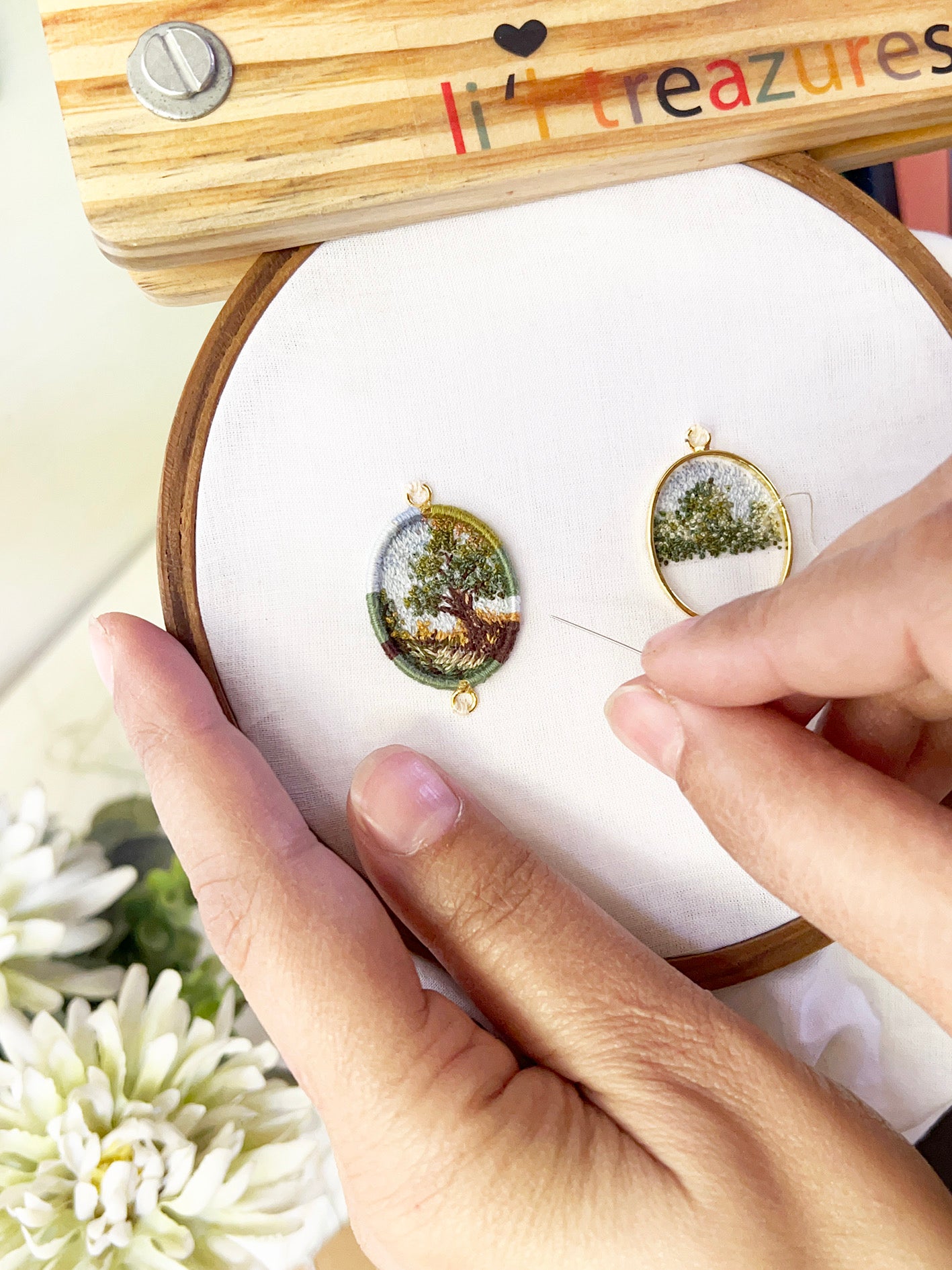 Vintage Scape art Earrings| Custom made