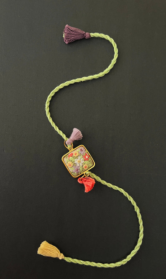 Pastel green Square Rakhi